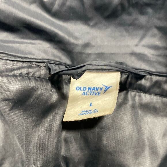 Old Navy Puffer‎ Coat Polyester Filled Black Large * Flaw - Picture 13 of 15